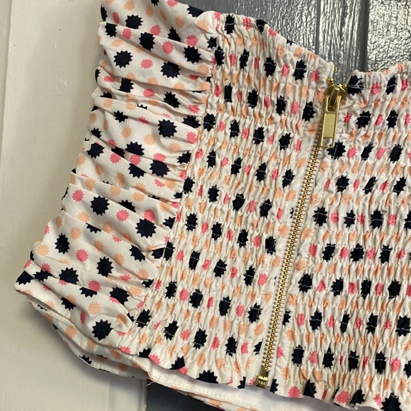 NWT Anthro Maeve Neutral Motif Bow-Tie One-Shoulder Tank - Picture 13 of 16